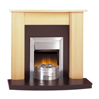 John Lewis Dimplex Holwell Fire with a maple-effect surround