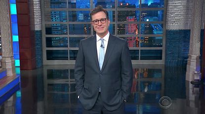 Stephen Colbert talks bump stocks