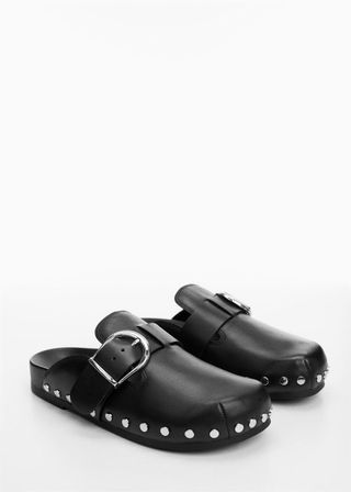 Studded Leather Clog - Women