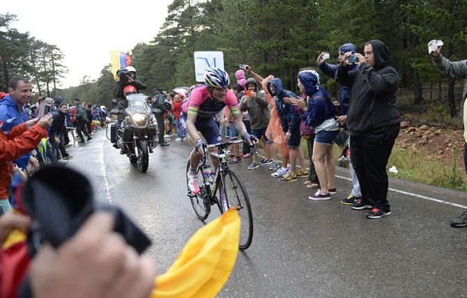 Winner Anacona (Lampre-Merida) is on his way to winning stage 9