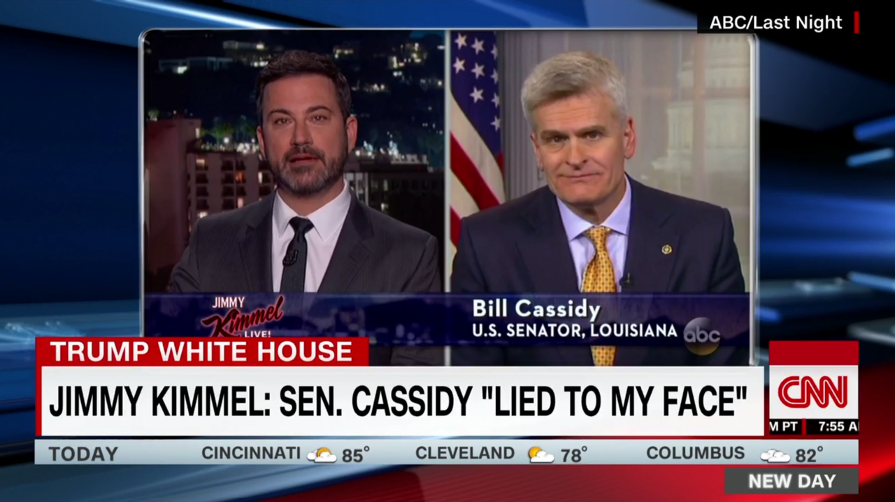 Jimmy Kimmel and Sen. Cassidy.