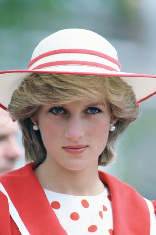 Princess Diana on an official visit in Canada
