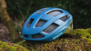 Smith Trace helmet on top of a wall