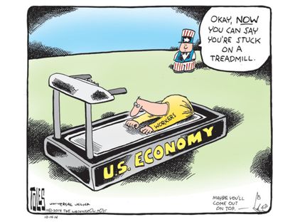 Editorial cartoon U.S. economy workers