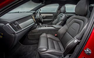 Inside the R-Design, sports seats, sports steering wheel and sportier trim options