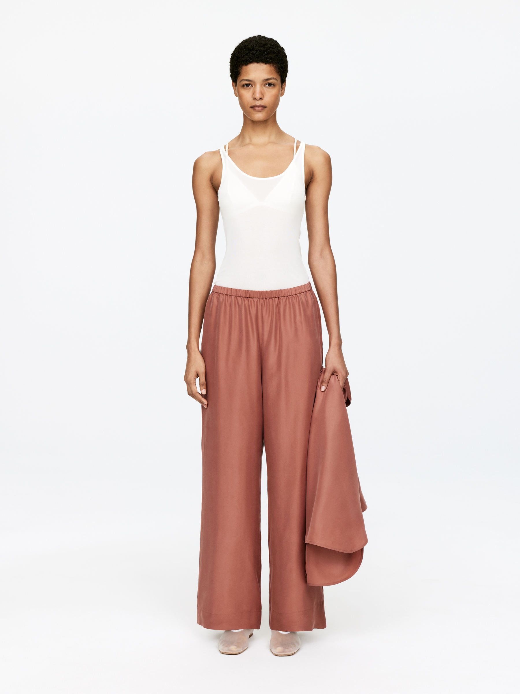 Silk Trousers – Rust – Women – Arket Gb