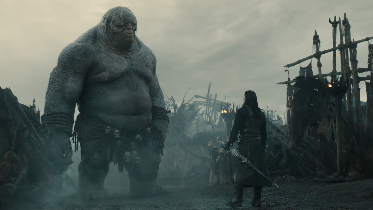 Damrod the Hill-troll speaks to Adar in The Rings of Power season 2