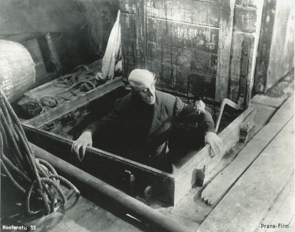 Still of Max Schreck in F.W. Murnau&#039;s silent vampire film “Nosferatu.&quot;