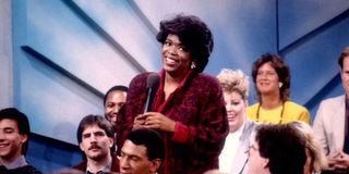 Oprah Winfrey on the first episode of her show