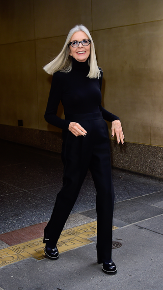 Diane Keaton is seen outside the "Today" show on May 08, 2023 in New York City