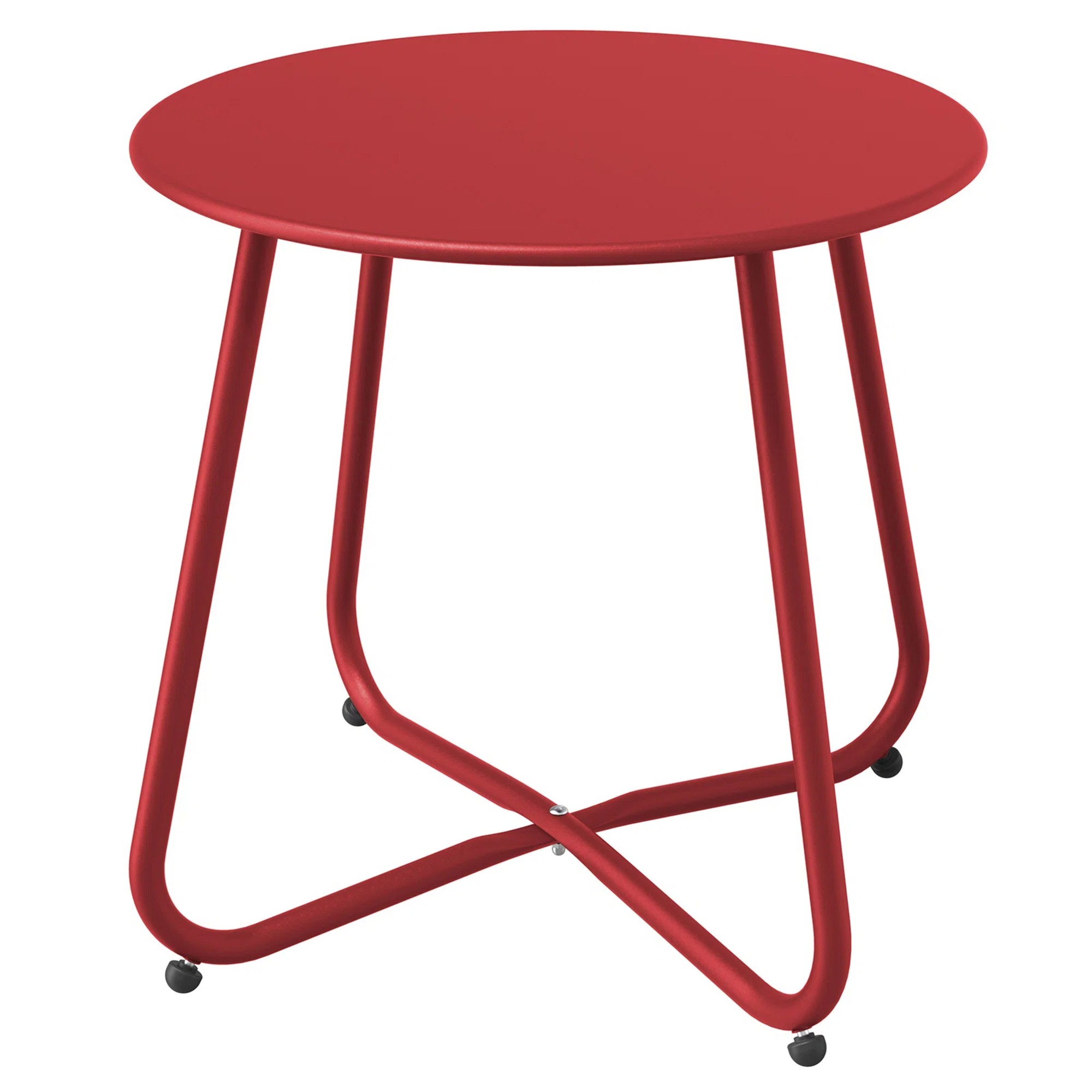 Ebern Round 114.6cm L Outdoor Side Table