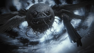 A moon looks down menacingly in The Duskbloods.