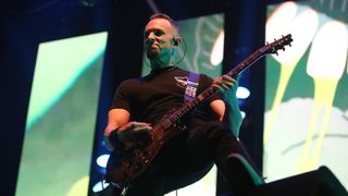 Mark Tremonti of Alter Bridge performs at The O2 Arena on December 12, 2022 in London, England