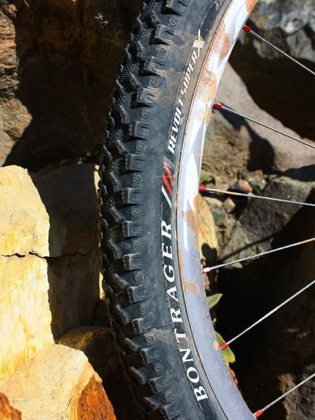 &hellip;is matched to a faster-rolling Bontrager Revolt Super X rear.