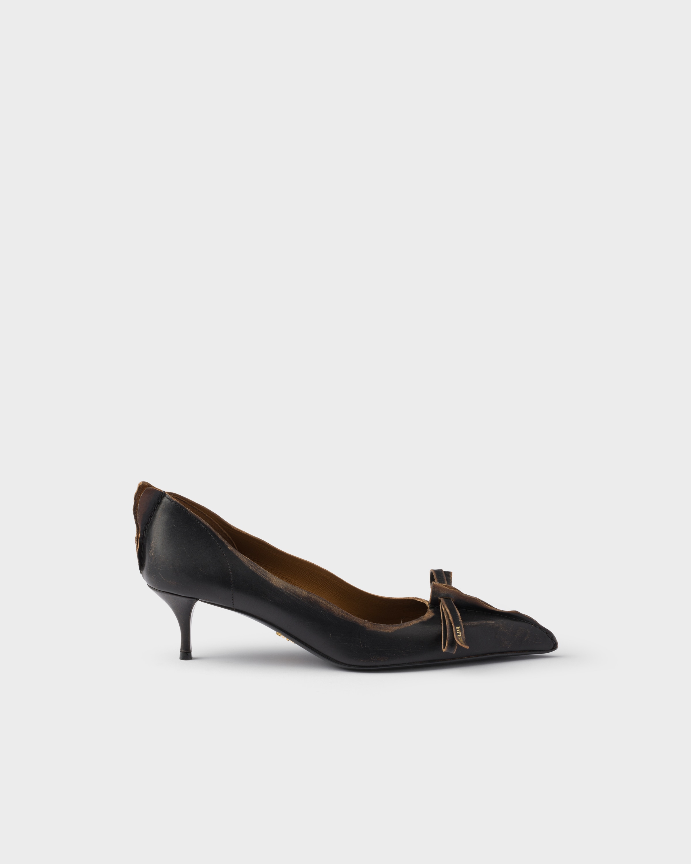 Antiqued Leather Pumps