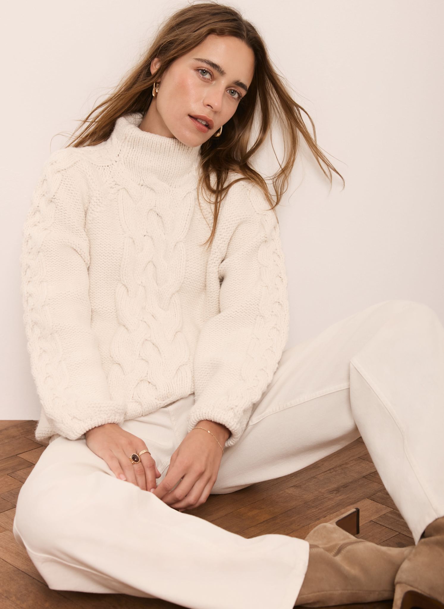 Cream Cable Knit Jumper