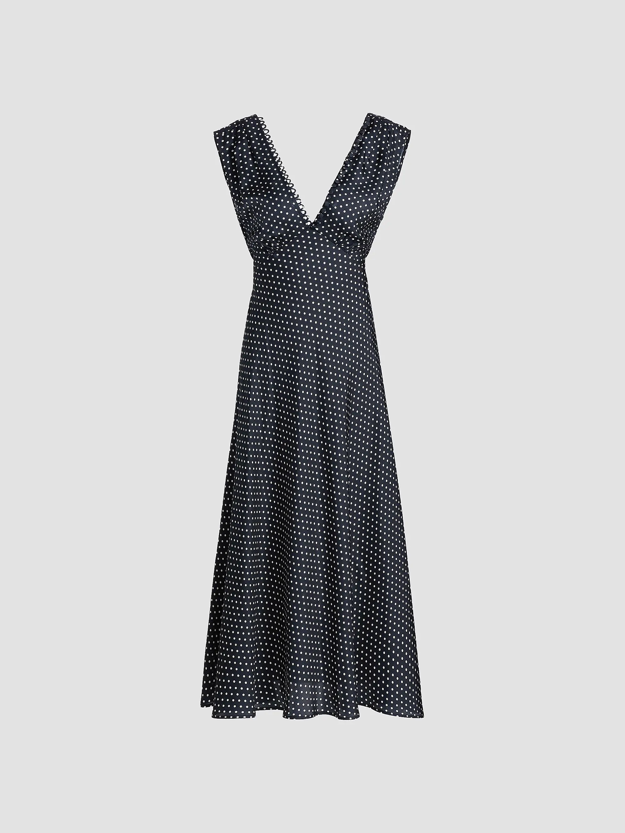 Tahlia Polka Dot Silk-Blend Midi-Dress