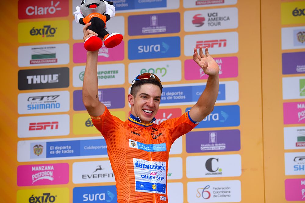 Alvaro Hodeg (Deceuninck-QuickStep) takes the leader's jersey at Tour Colombia
