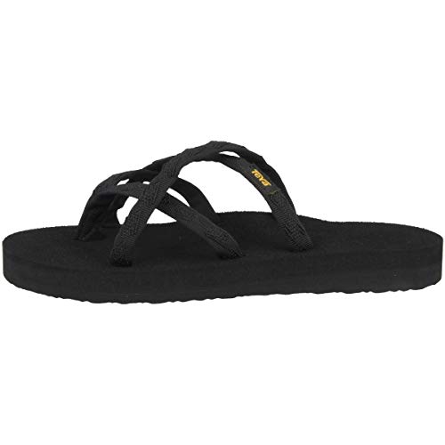 Teva Women’s Olowahu W's Flip Flops, Black (mix B on Black), 6 Uk (8 Us)