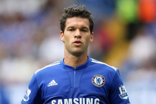 Michael Ballack playing for Chelsea in 2009