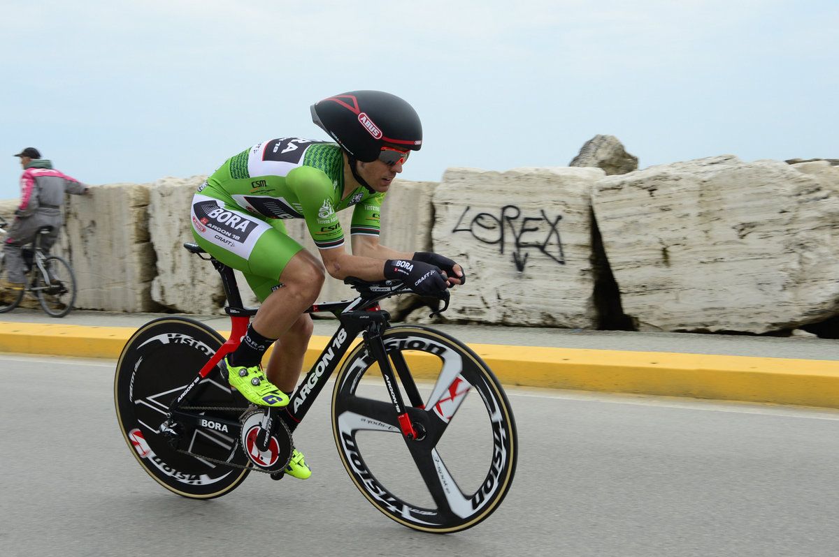 KOM leader Cesare Benedetti (Bora-Argon 18)