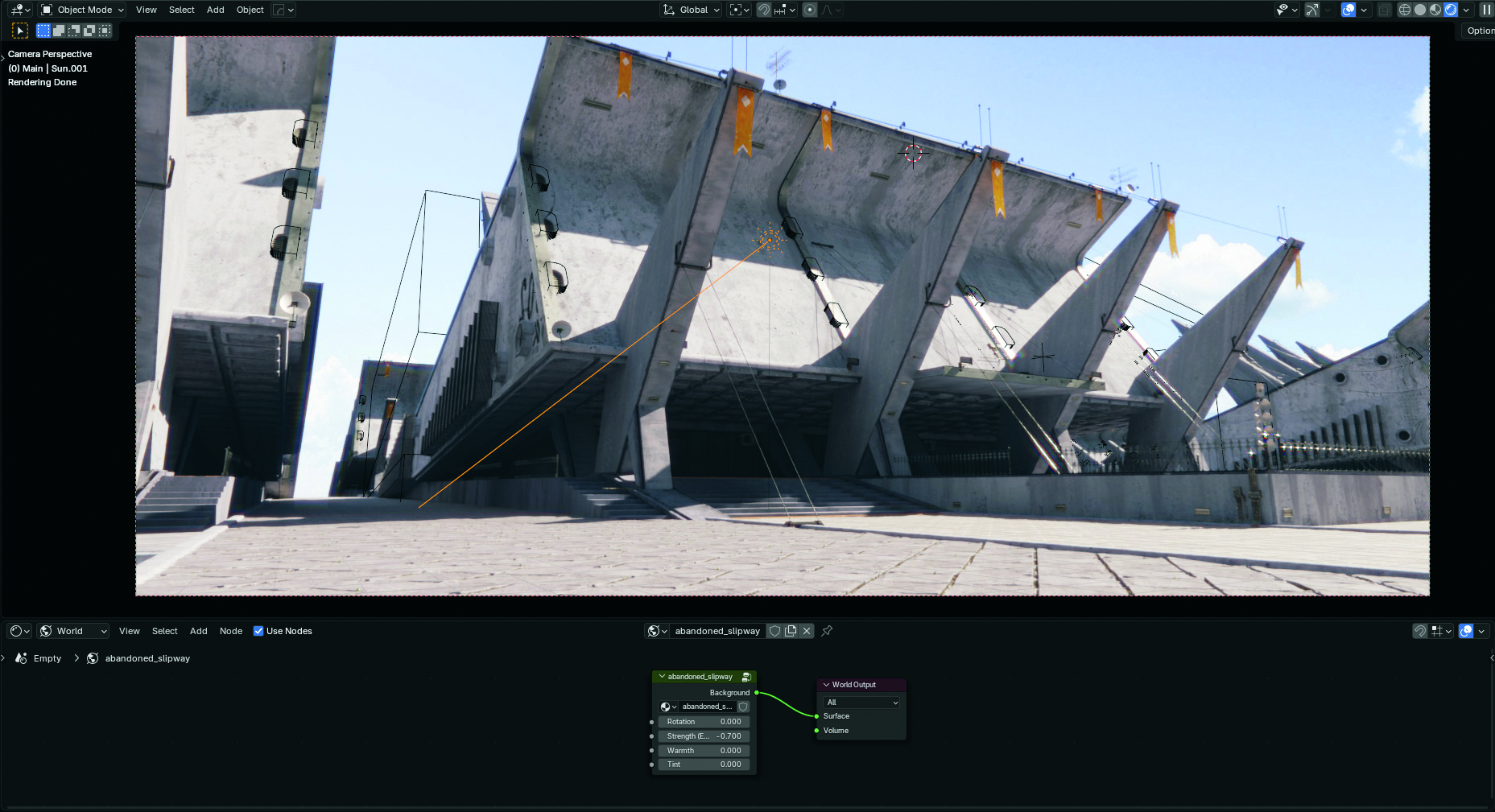 Video game concept art made in Blender