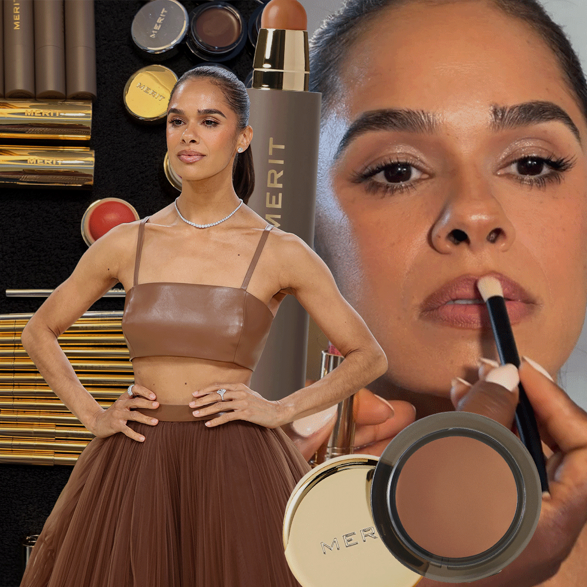 Photo collage of Misty Copeland getting ready for the 2026 Met Gala.