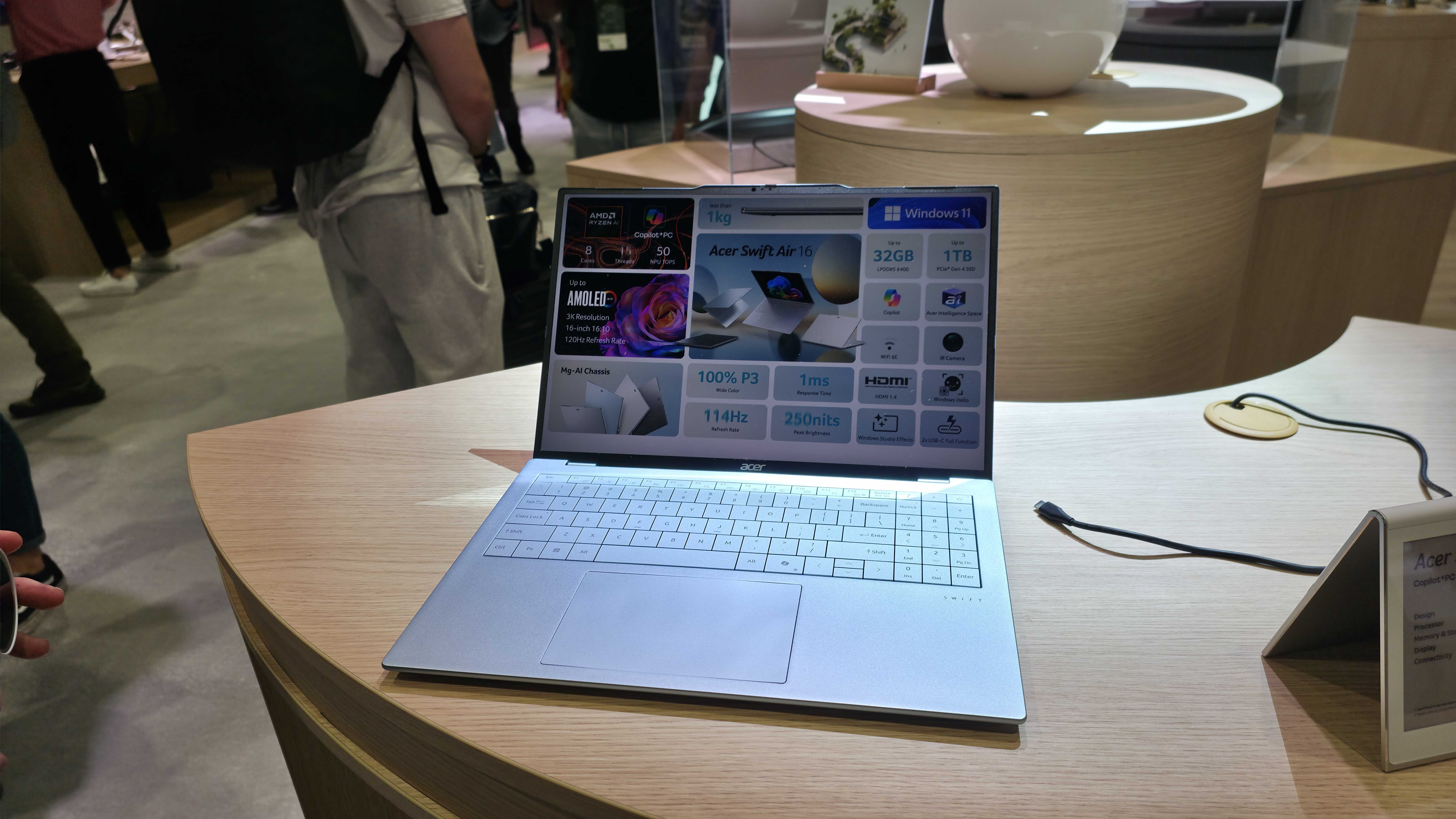 An Acer laptop on a table