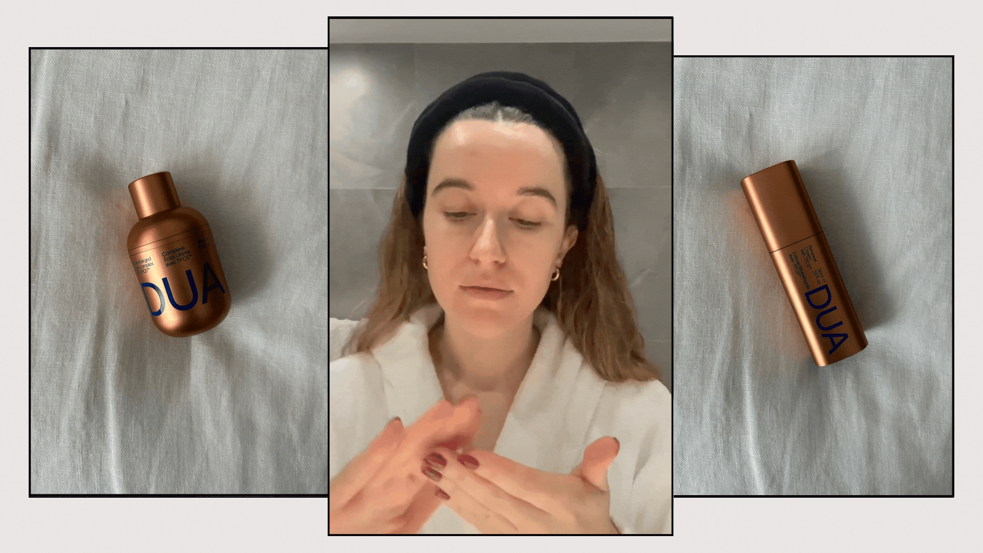Junior beauty editor Grace Lindsay testing Dua Lipa x Augustinus Bader skincare products