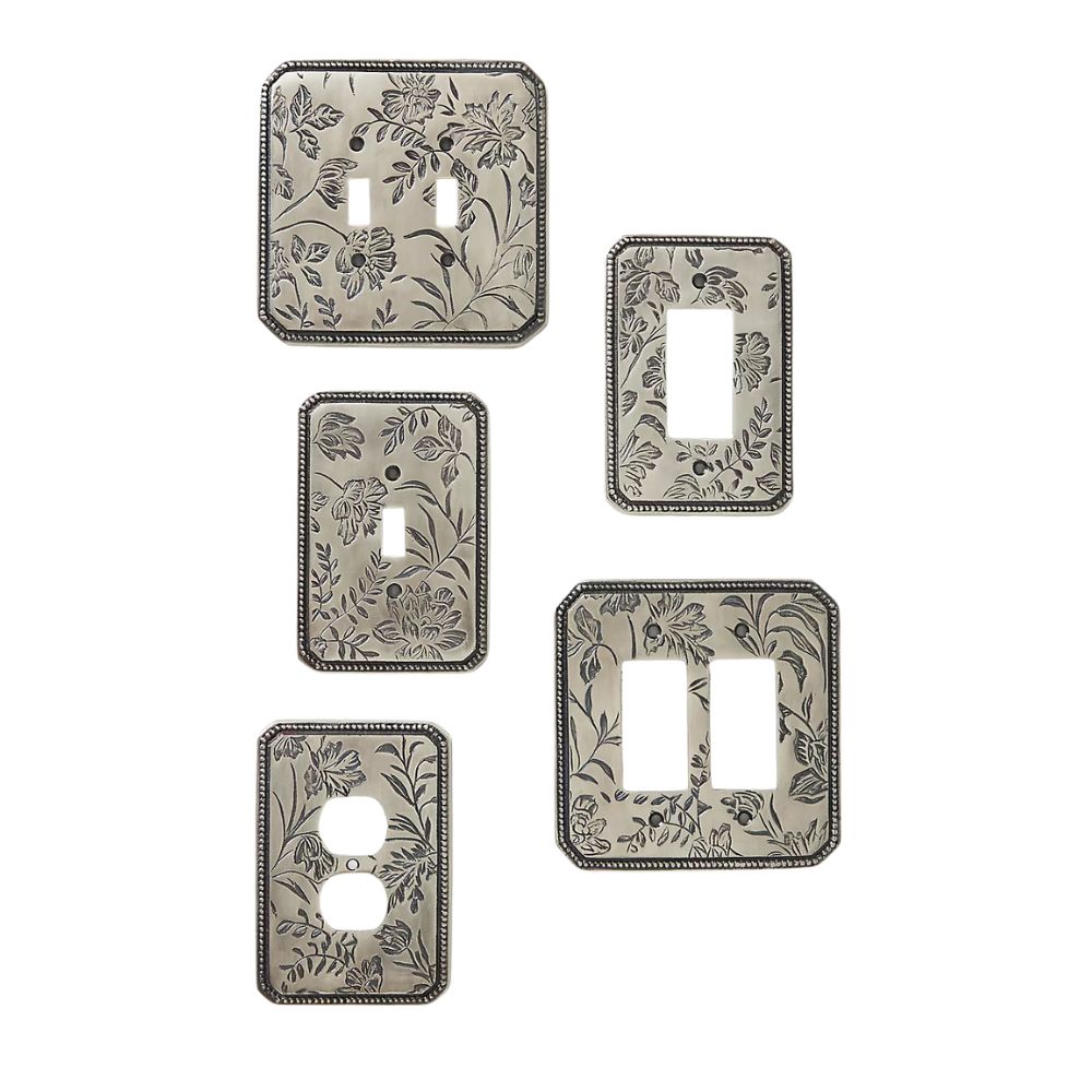 Joan Silver Switch Plate