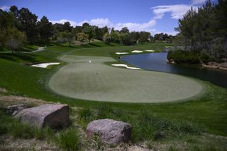 A general view of Shadow Creek Golf Club's fourth hole