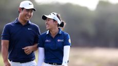 Tom Kim and Jeeno Thitikul at the 2024 Grant Thornton Invitational