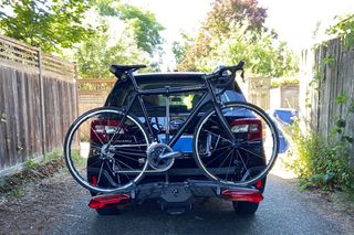 Thule Epos 2 bike rack attached to a car