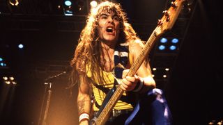 Steve Harris of Iron Maiden in 1987