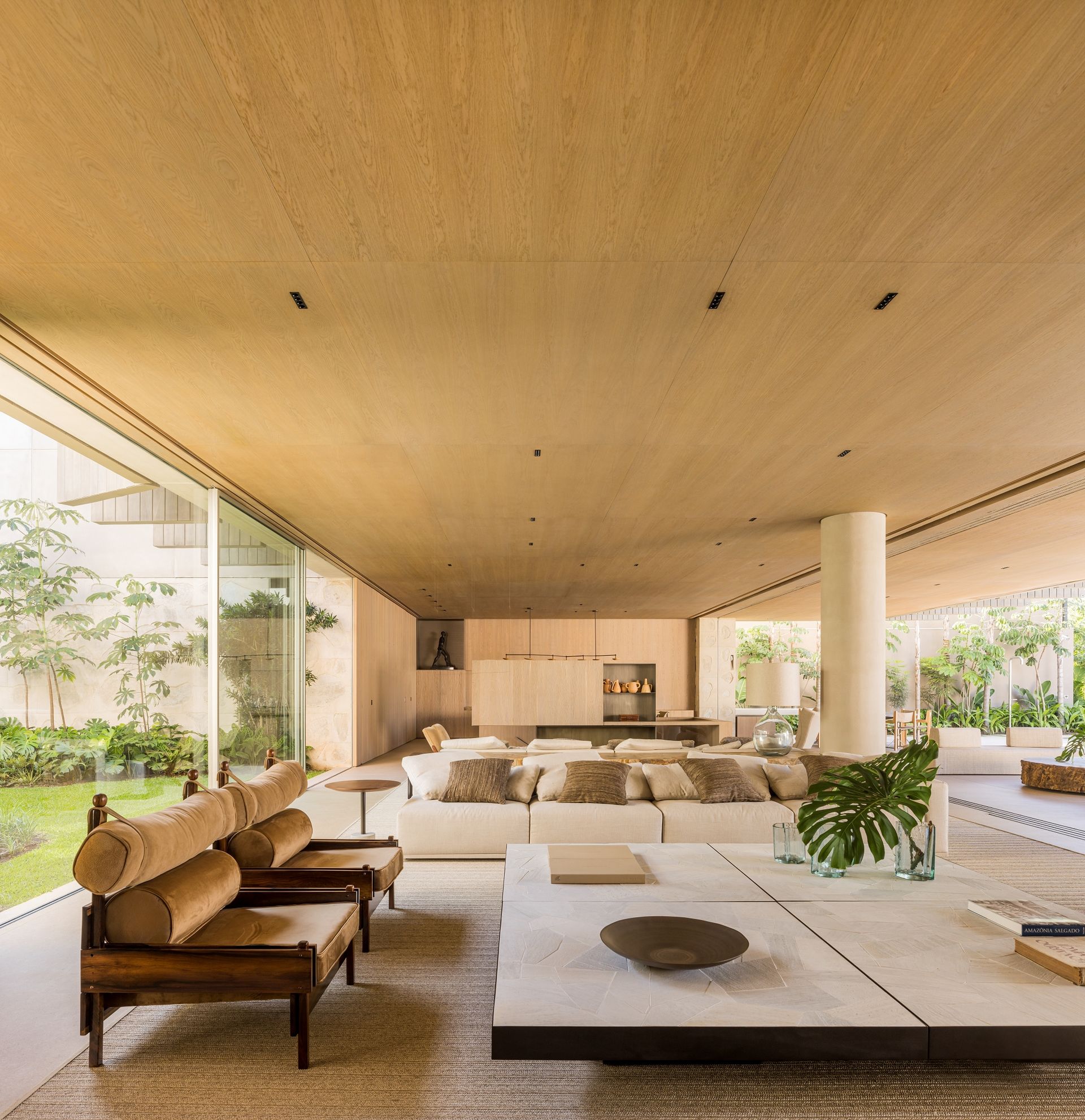 Pacaembu House view across open plan living space