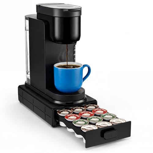 Everie Coffee Pod Organizer Drawer for Keurig K-Cup Pods, Holds 18 Pods - Compact, Easy-Access Design With Smooth Glide, Ideal for Small Spaces and Coffee Machines