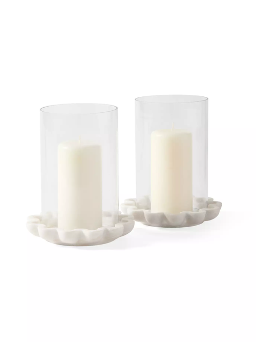 Tilden Marble Hurricane (Set of 2)