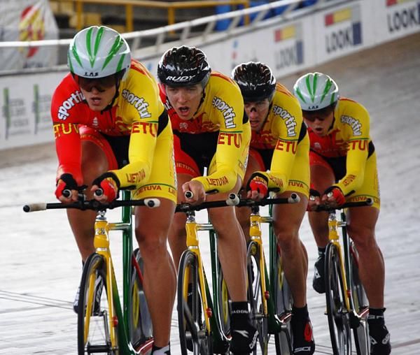 Lithuania's men's team pursuiters finished ninth in the qualifying round.