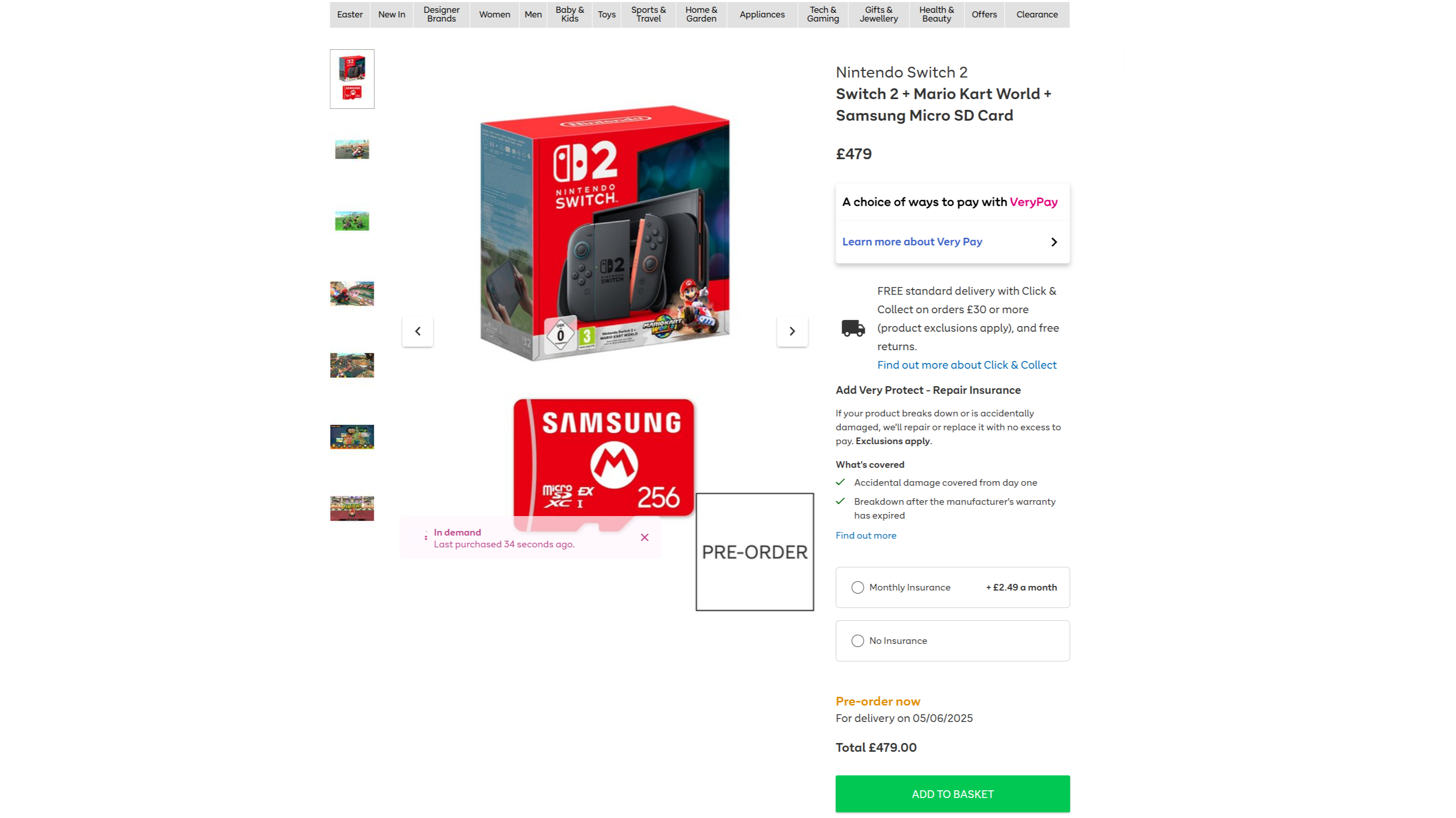 Very Switch 2 pre-orders