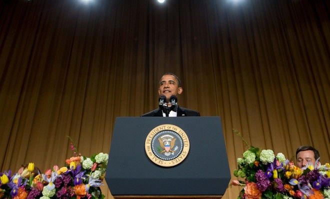 The King of the Nerds, President Obama, at the 2012 White House Correspondent&amp;#039;s Dinner. 