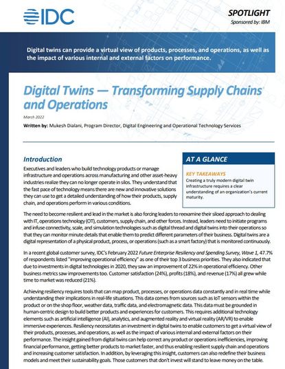 Digital Twins - Transforming supply chains and operations | IT Pro