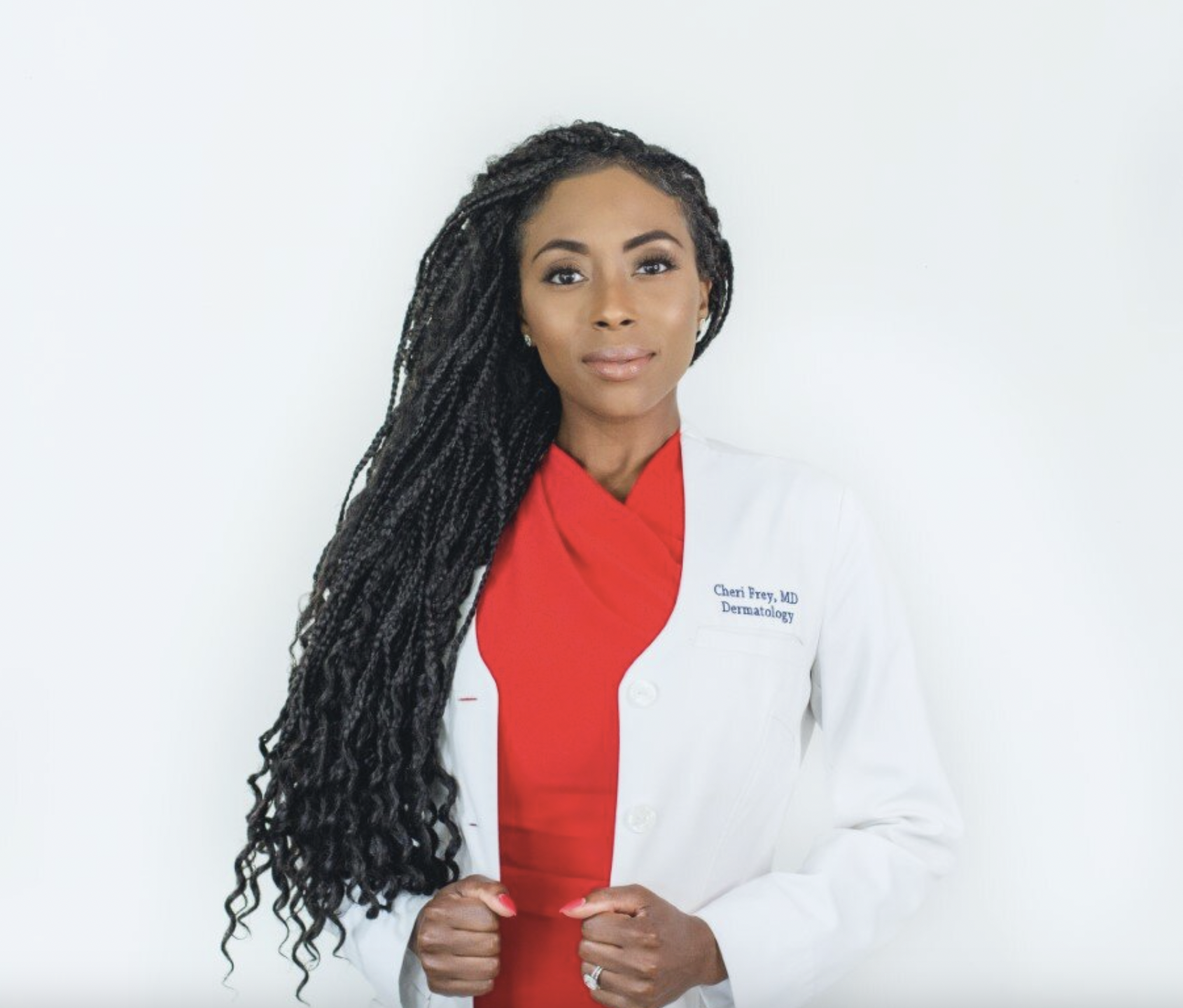 Dr. Cheri Frey poses against a white background.