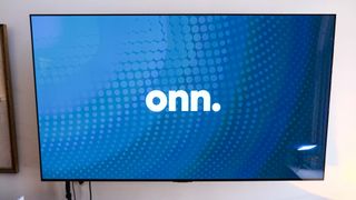 The "onn." logo appears on a TV connected to the onn 4K Google TV streaming box