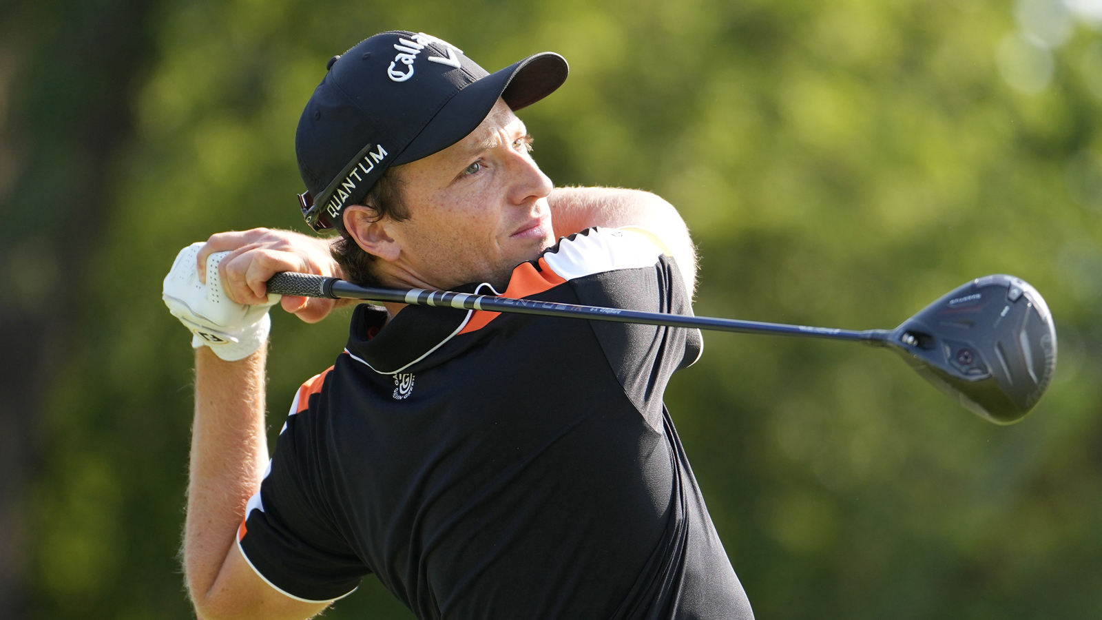 Stefano Mazzoli hits a driver off the tee