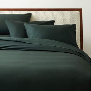 dark green cotton bedding set