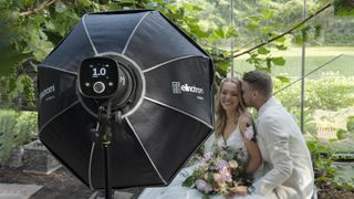 Elinchrom THREE light used to photograph a wedding couple