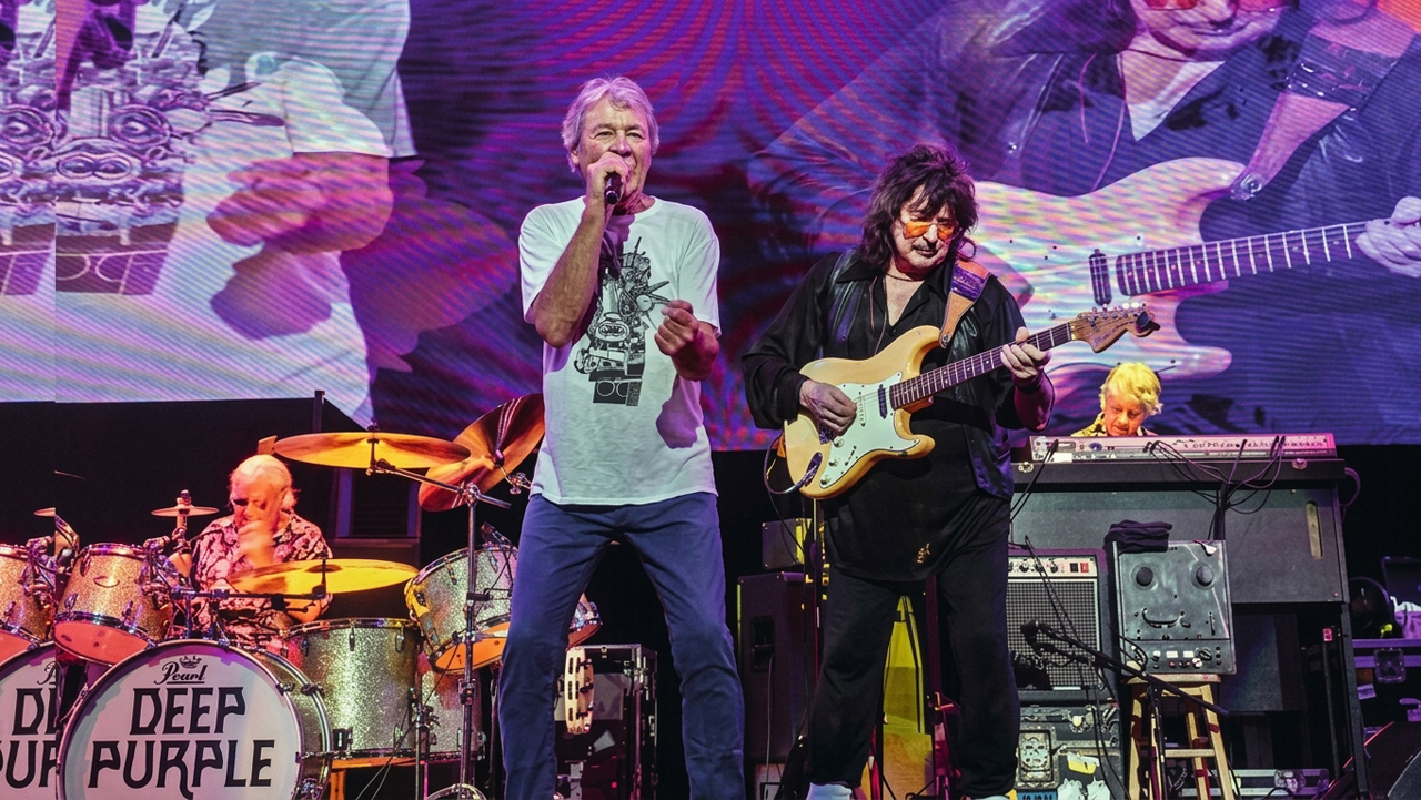 Ian Gillan and Ritchie Blackmore onstage