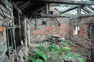 before picture of the derelict blacksmith's barn