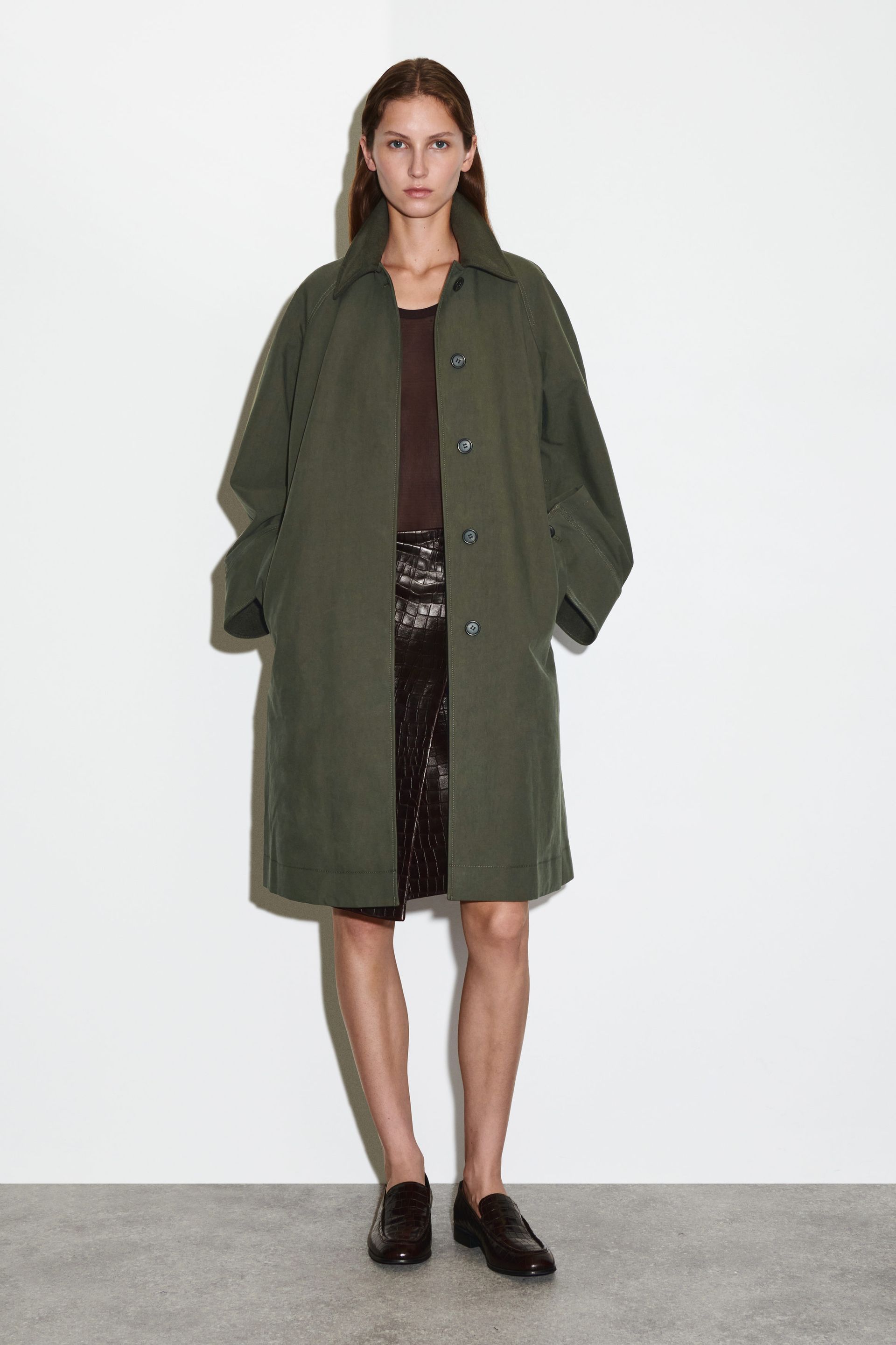 Wool-Trimmed Car Coat