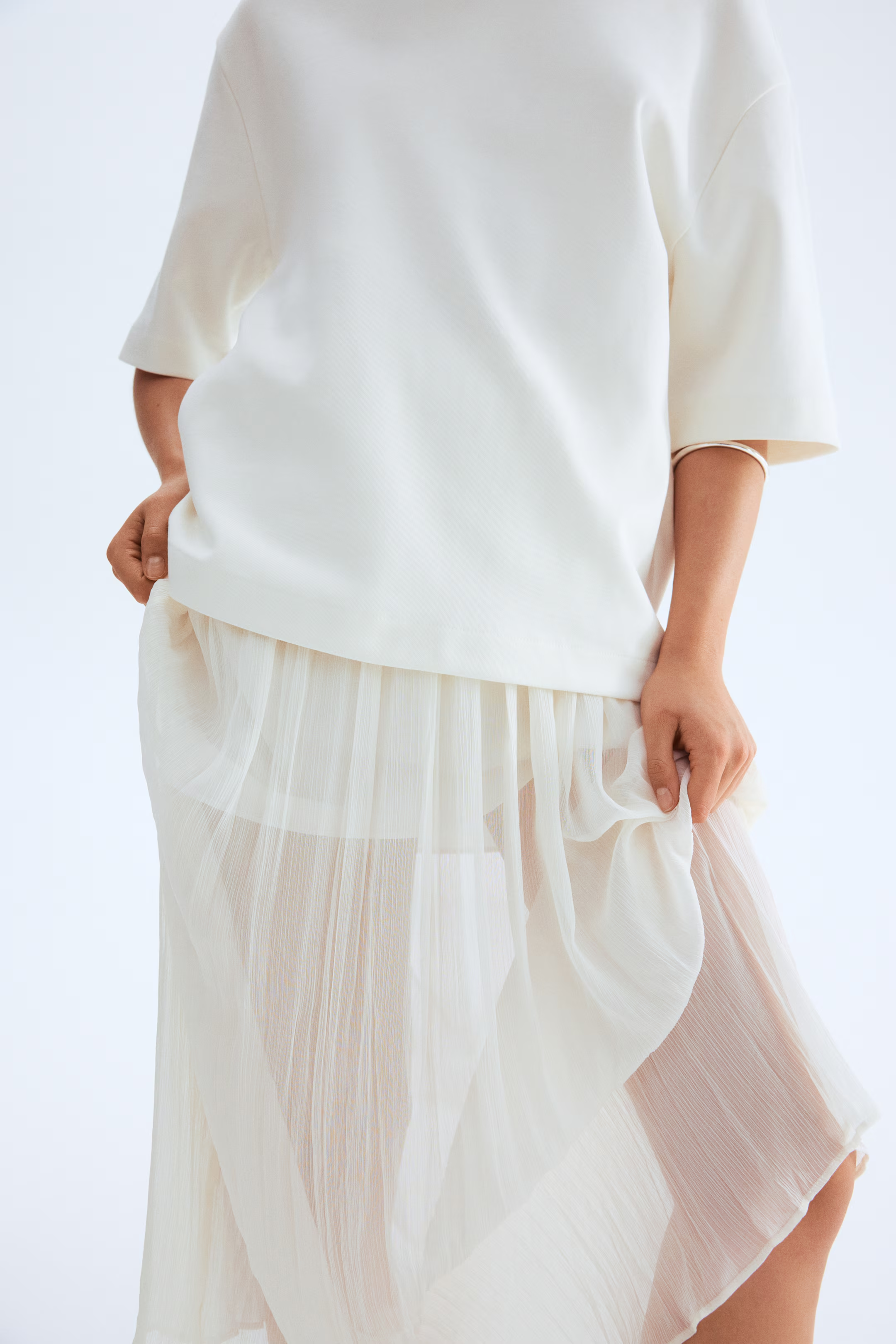 H&amp;amp;M, Crinkled Skirt